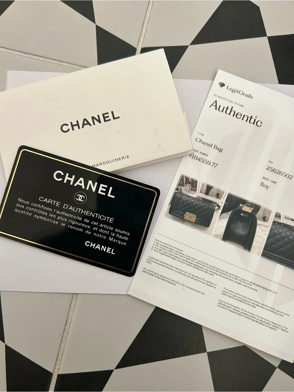 CHANEL Small Boy Bag Black Caviar Leather Brass